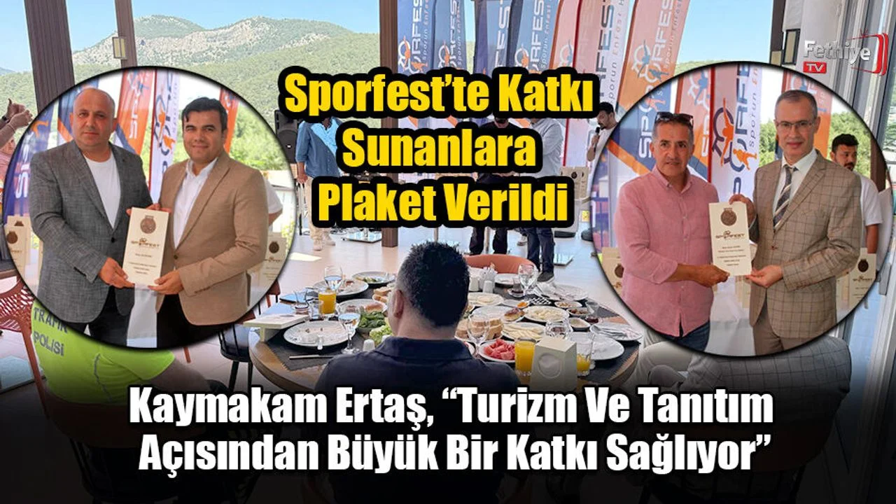 Sporfest’te Katkı Sunanlara Plaket Verildi