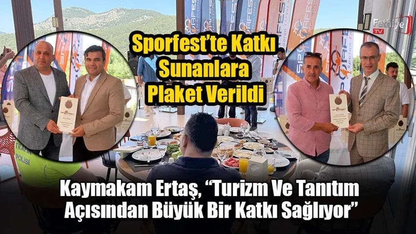 Sporfest’te Katkı Sunanlara Plaket Verildi