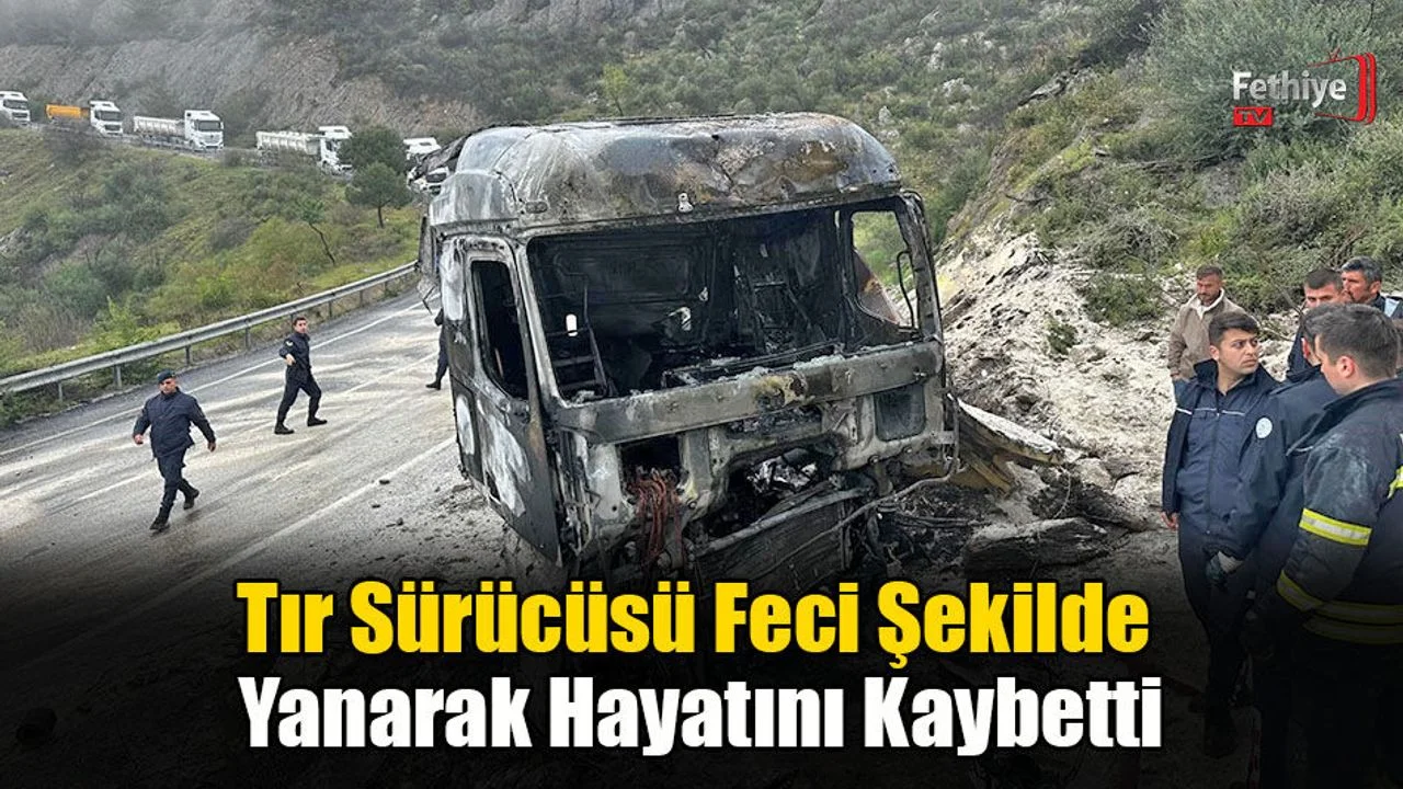 Tır Sürücüsü Feci Şekilde Yanarak Hayatını Kaybetti
