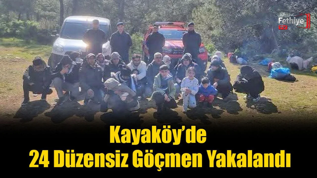 Kayaköy’de 24 Düzensiz Göçmen Yakalandı