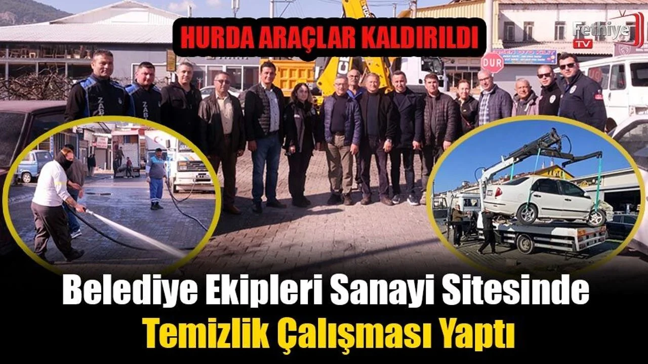 Belediye Ekipleri Sanayi Sitesinde Temizlik Çalışması Yaptı