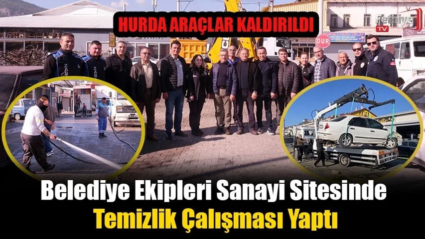Belediye Ekipleri Sanayi Sitesinde Temizlik Çalışması Yaptı