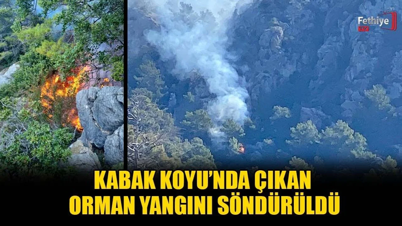 Kabak Koyu’nda Çıkan Orman Yangını Söndürüldü