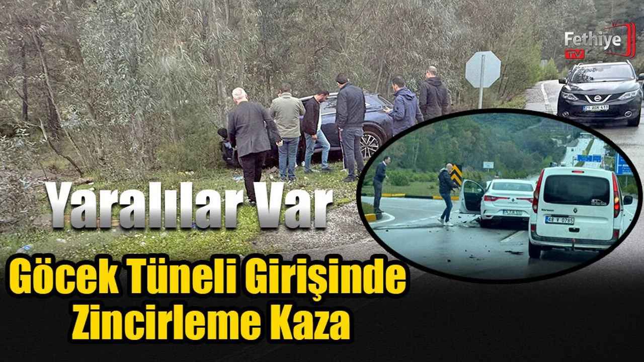 Göcek Tüneli Girişinde Zincirleme Kaza: Yaralılar Var