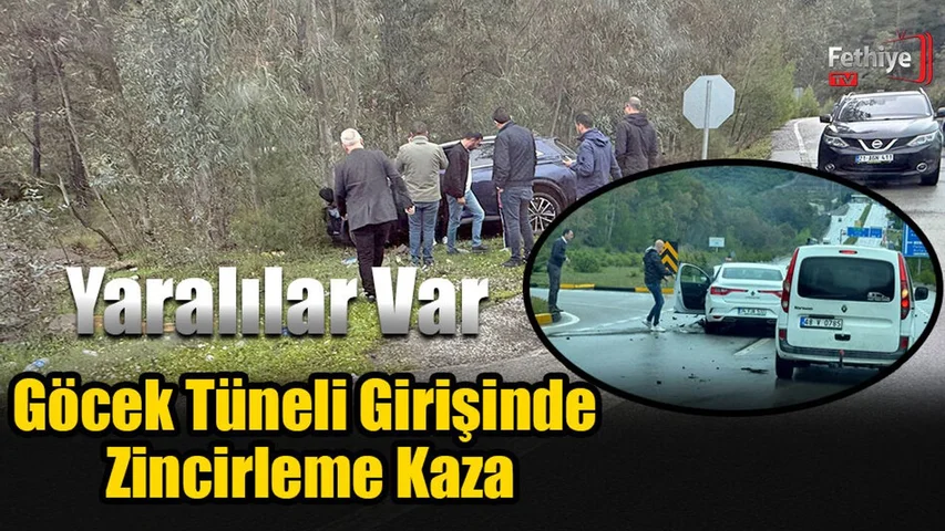 Göcek Tüneli Girişinde Zincirleme Kaza: Yaralılar Var