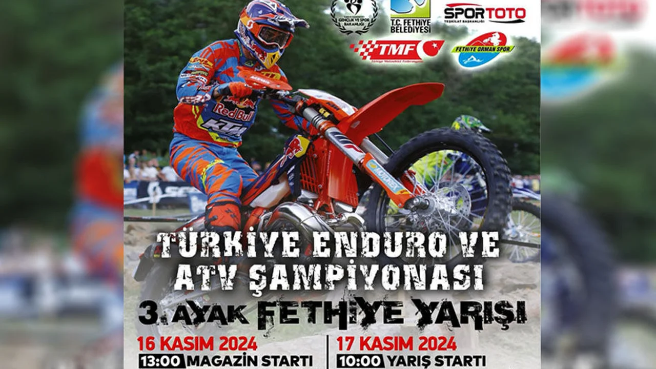 Türkiye Enduro ve ATV Şampiyonası 3. Ayak Yarışı Fethiye'de Yapılacak