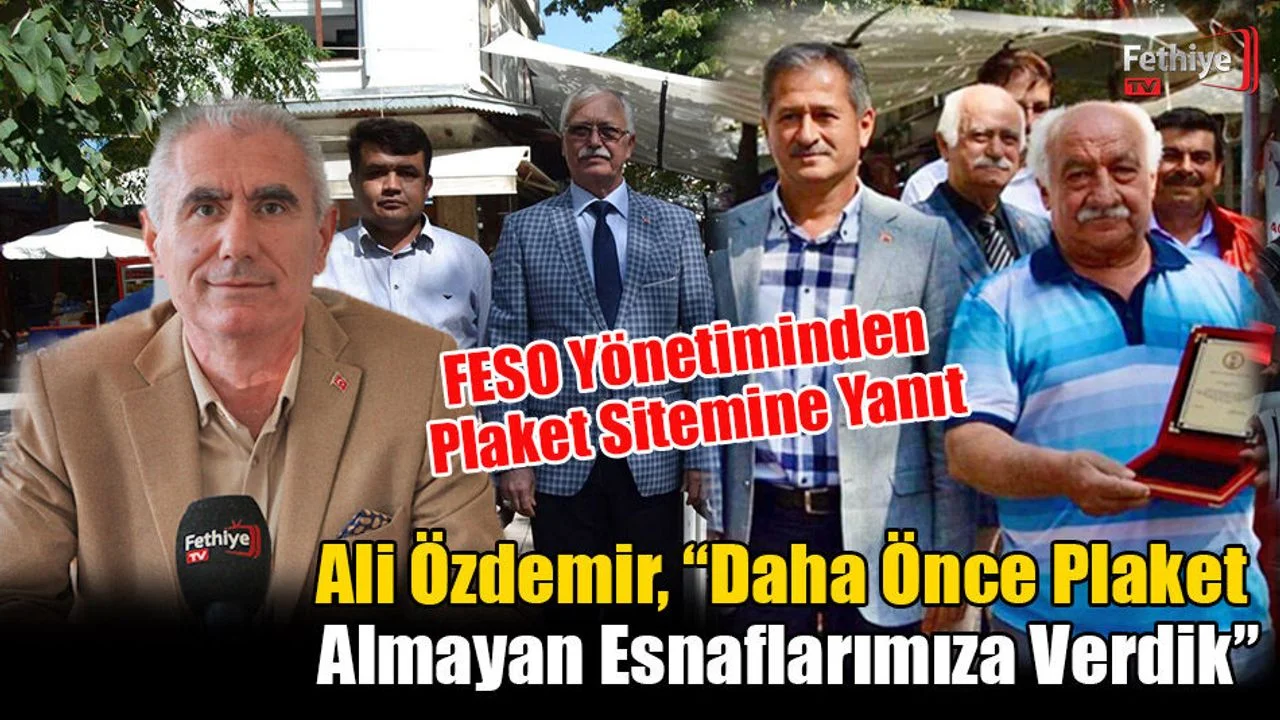 FESO Yönetiminden Plaket Sitemine Yanıt