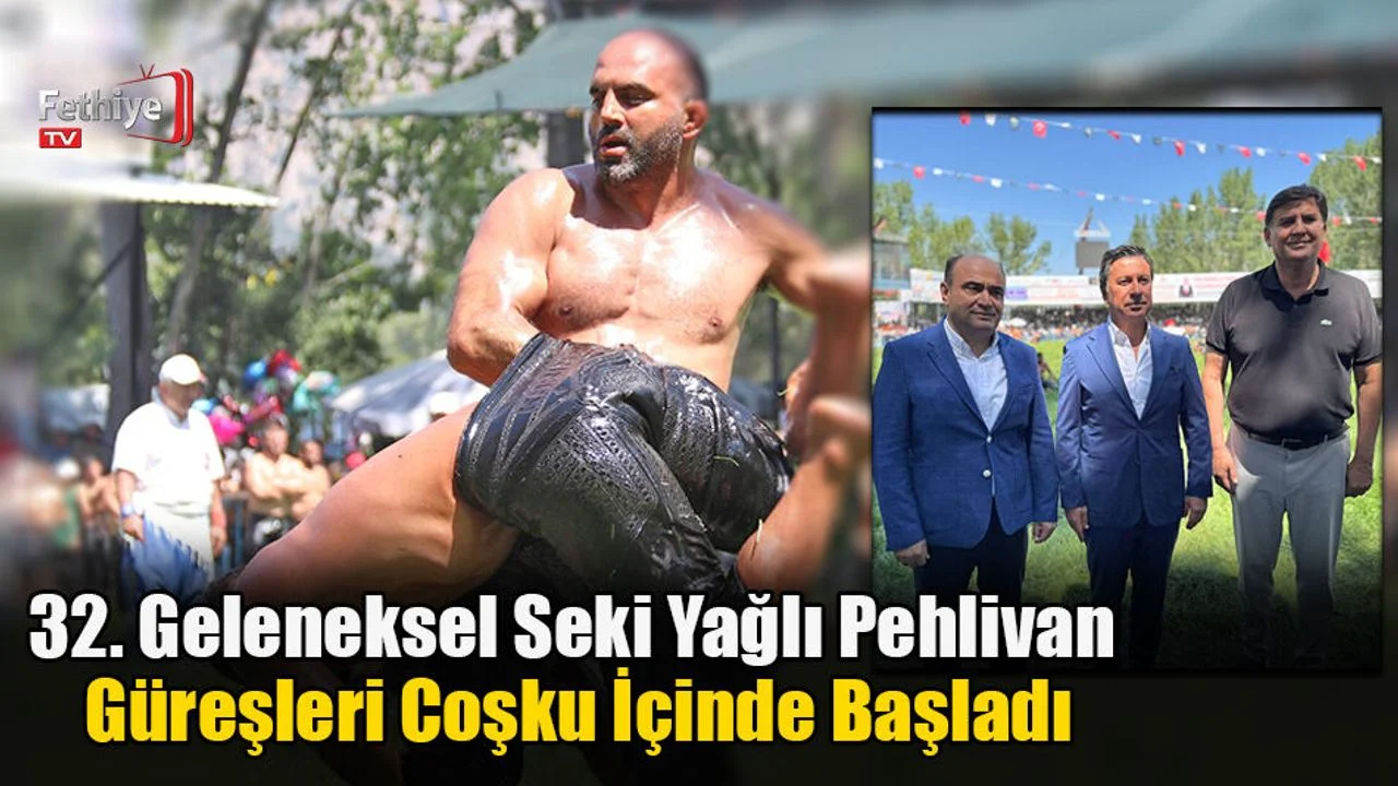 32. Geleneksel Seki Yağlı Pehlivan Güreşleri Coşku İçinde Başladı
