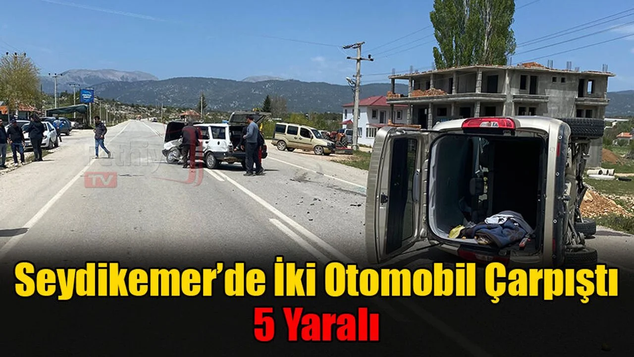 Seydikemer’de İki Otomobil Çarpıştı: 5 Yaralı
