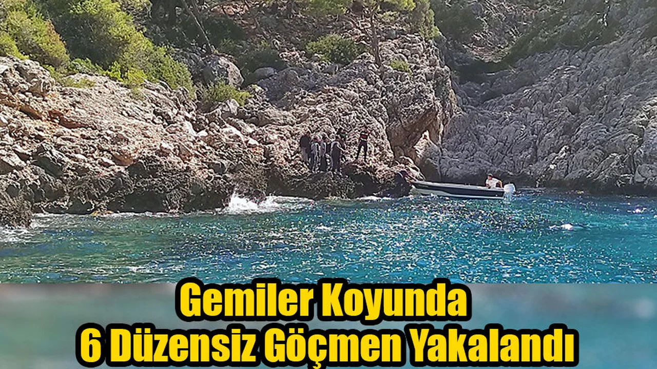 Gemiler Koyunda 6 Düzensiz Göçmen Yakalandı