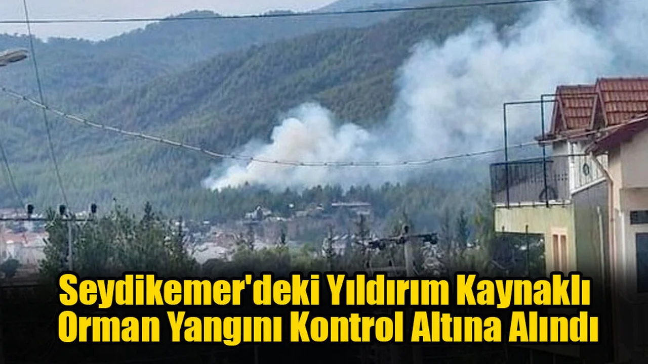 Seydikemer'deki Yıldırım Kaynaklı Orman Yangını Kontrol Altına Alındı