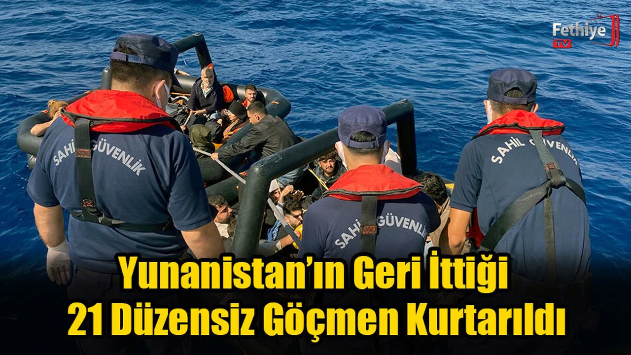 Yunanistan’ın Geri İttiği 21 Düzensiz Göçmen Kurtarıldı