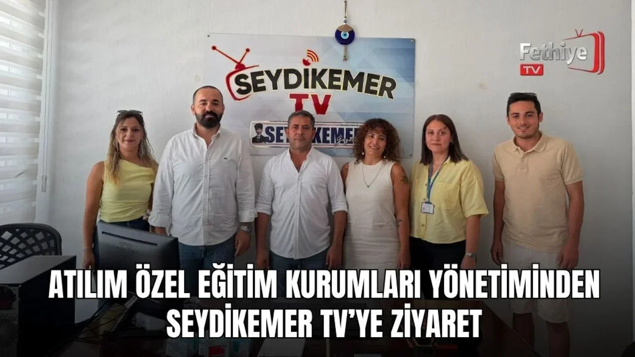Seydikemer Eğitim Kurum Müdürü ve Atılım Özel Eğitim Kurumları yetkilileri ziyaret sırasında bir araya geldi.