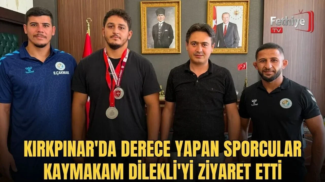 Kırkpınar'da Derece Yapan Sporcular Kaymakam Dilekli'yi Ziyaret Etti