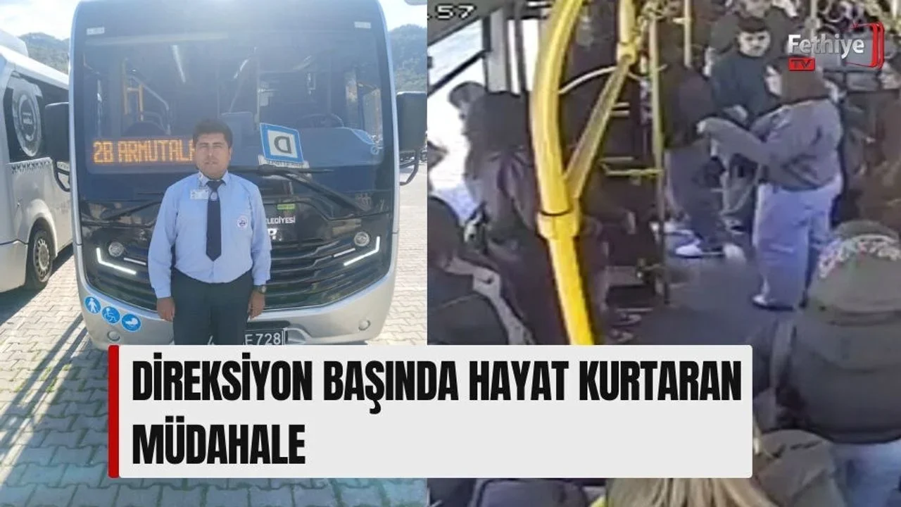 Toplu ulaşım şoförü Mehmet Gönen, kalp krizi geçiren yolcuyu Marmaris'te hastaneye yetiştirdi.