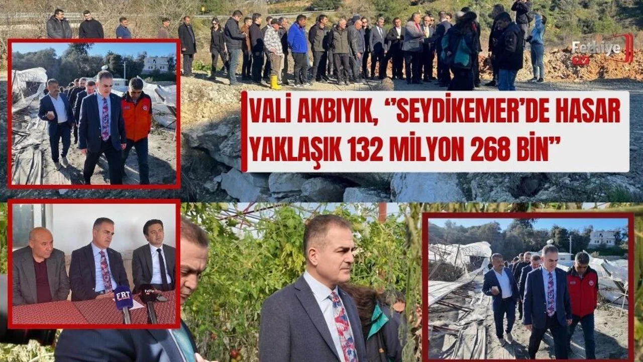 Vali Akbıyık, Seydikemer’de Selden Etkilenen Çiftçilerle Bir Araya Geldi