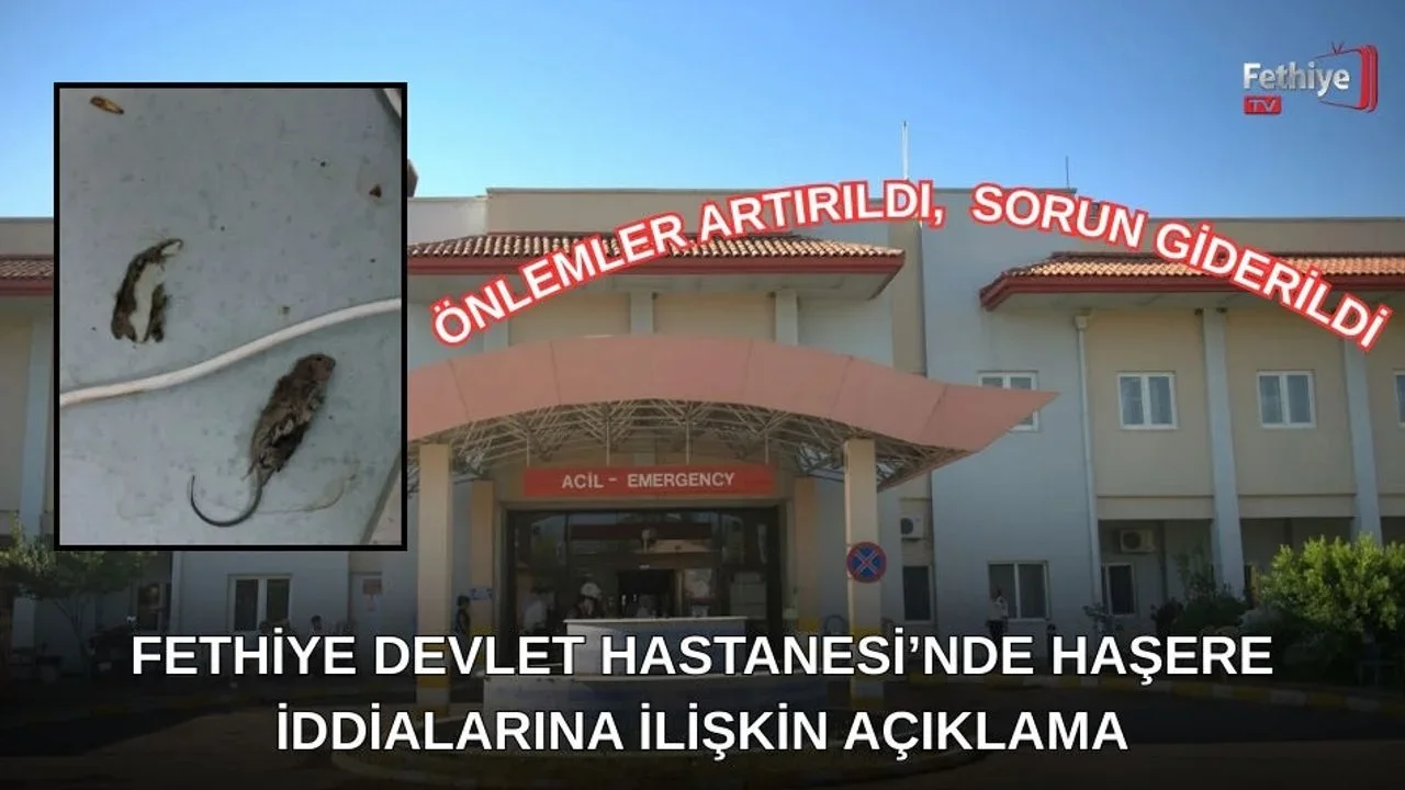 Fethiye Devlet Hastanesi yönetimi, haşere ve kemirgen sorunlarına karşı ilaçlama çalışmalarını artırdı.