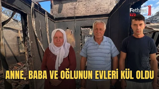 Anne, Baba Ve Oğlunun Evleri Kül Oldu