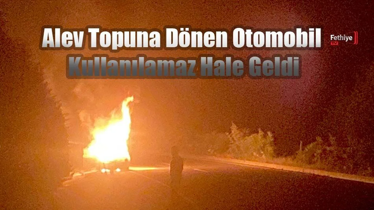 Alev Topuna Dönen Otomobil Kullanılamaz Hale Geldi