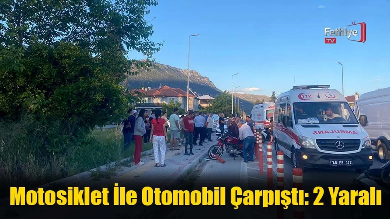 Motosiklet İle Otomobil Çarpıştı: 2 Yaralı