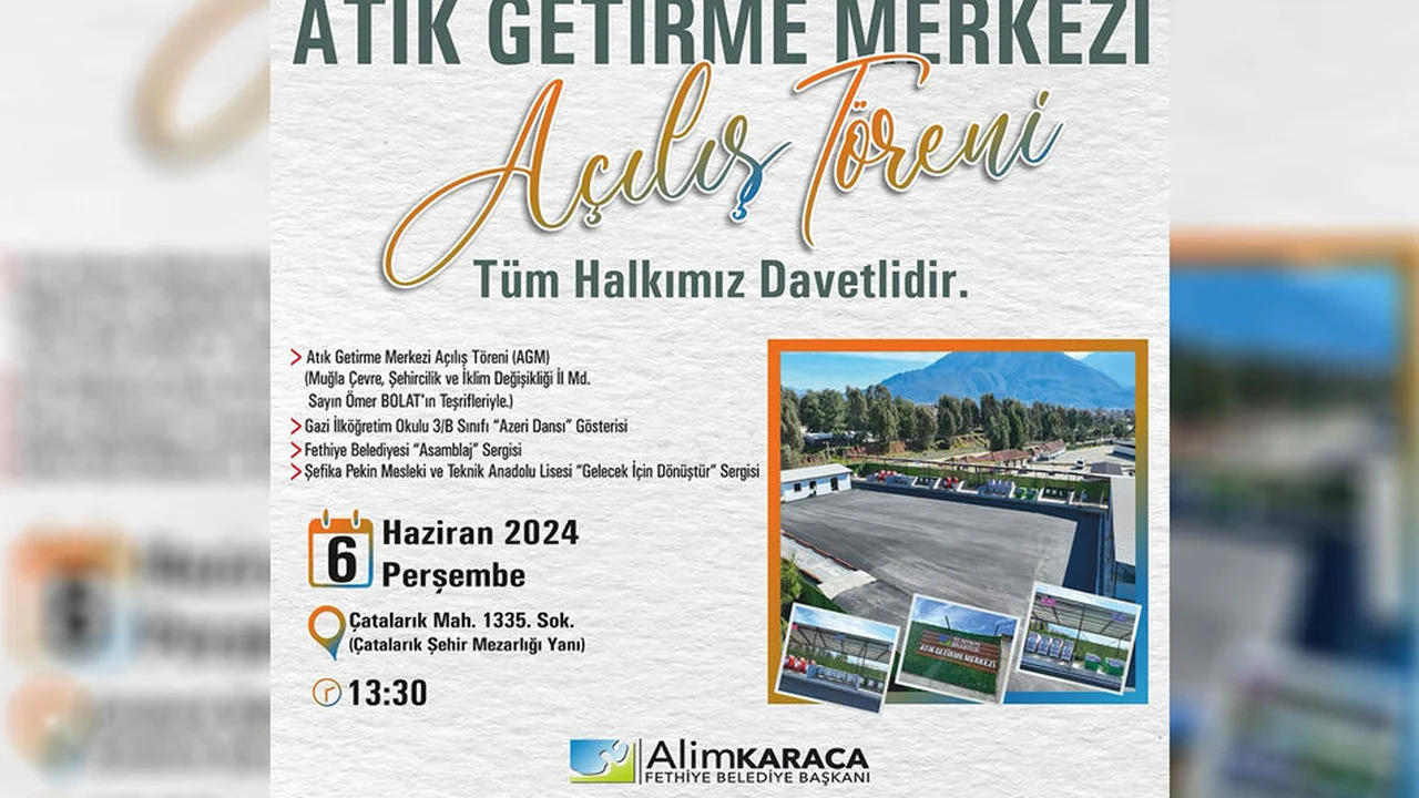 Atık Getirme Merkezi Hizmete Açılıyor