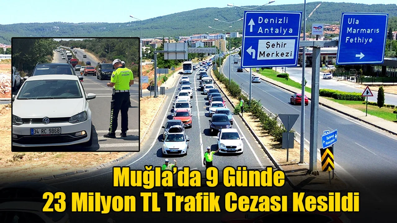 Muğla’da 9 Günde 23 Milyon TL Trafik Cezası Kesildi