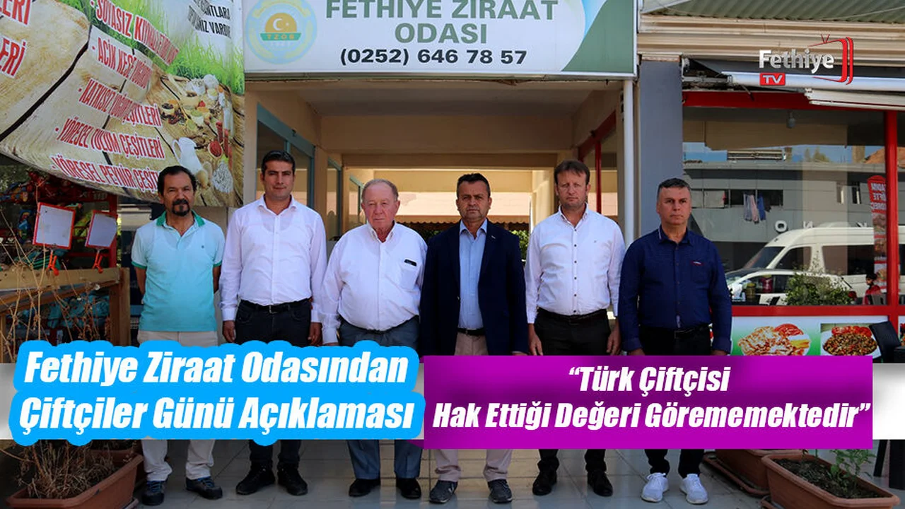 Fethiye Ziraat Odasından Çiftçiler Günü Açıklaması