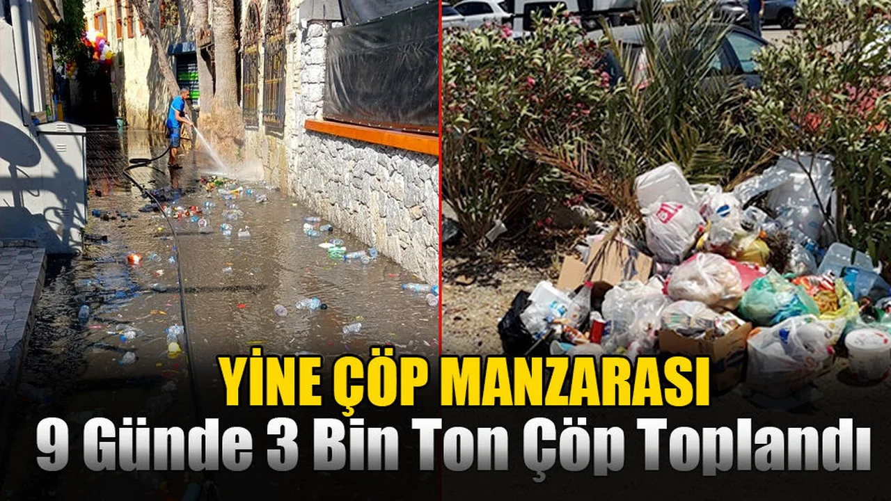 9 Günde 3 Bin Ton Çöp Toplandı