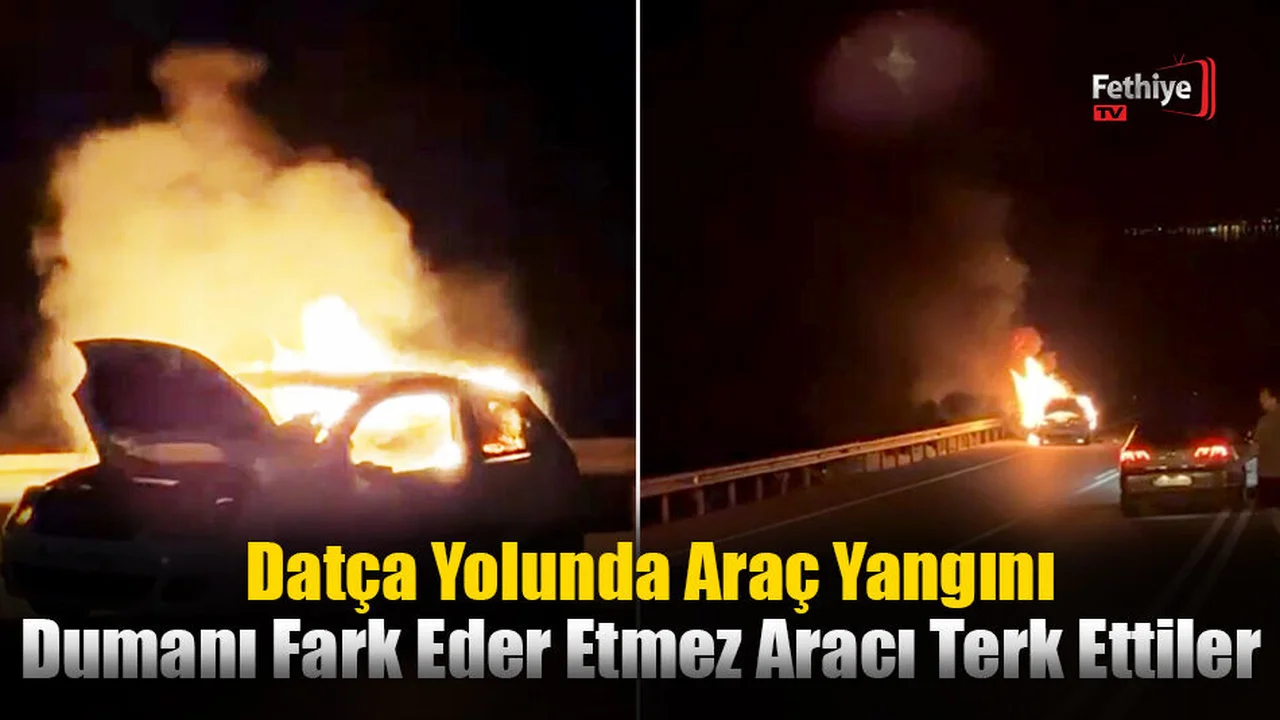 Dumanı Fark Eder Etmez Aracı Terk Ettiler