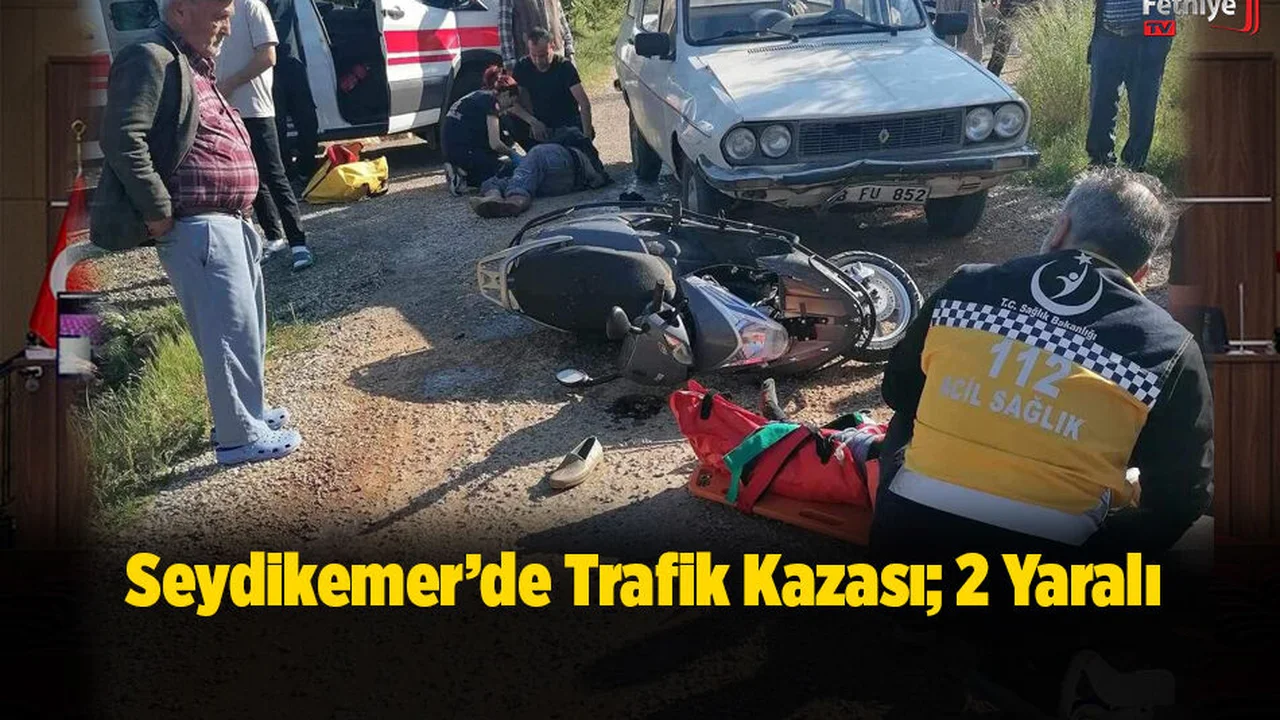 Seydikemer’de Trafik Kazası; 2 Yaralı