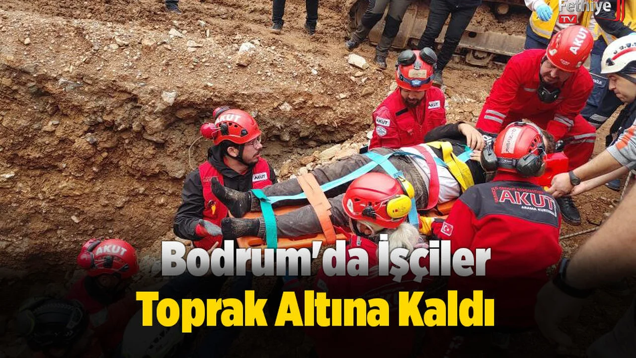 Bodrum'da İşçiler Toprak Altına Kaldı