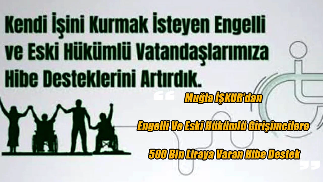 Muğla İŞKUR’dan Engelli Ve Eski Hükümlü Girişimcilere 500 Bin Liraya Varan Hibe Destek
