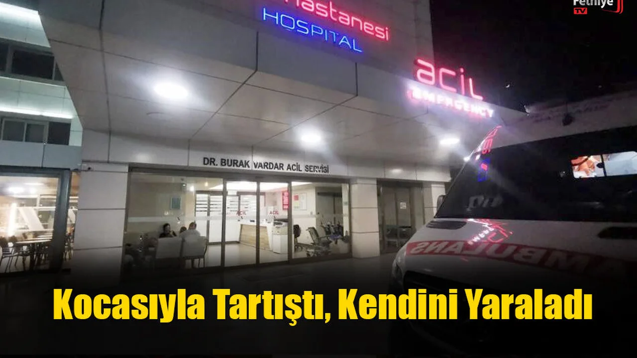 Kocasıyla Tartıştı, Kendini Yaraladı