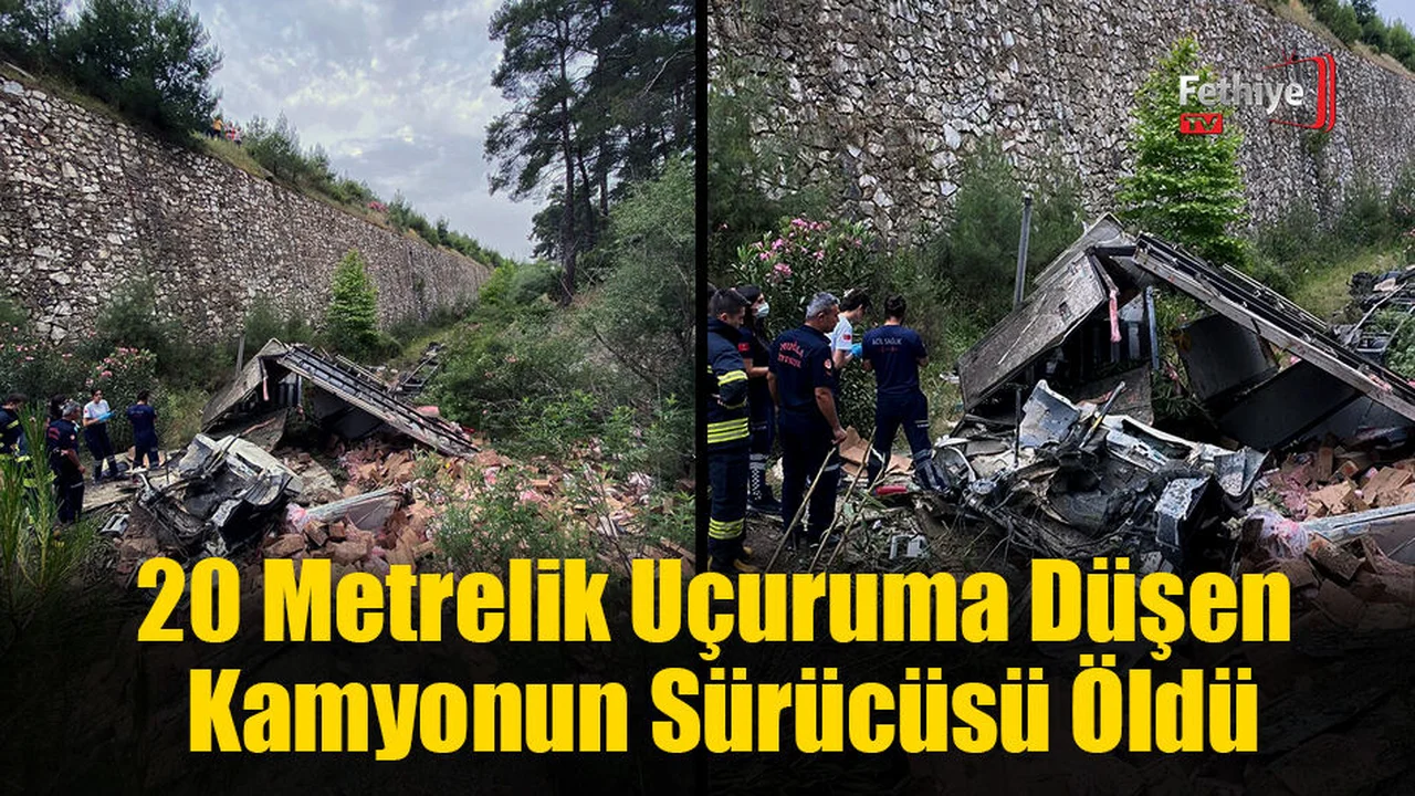 20 Metrelik Uçuruma Düşen Kamyonun Sürücüsü Öldü