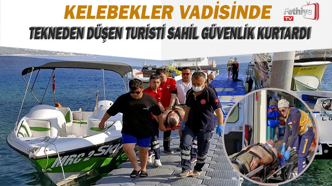Kelebekler Vadisinde Tekneden Düşen Turist kurtarıldı