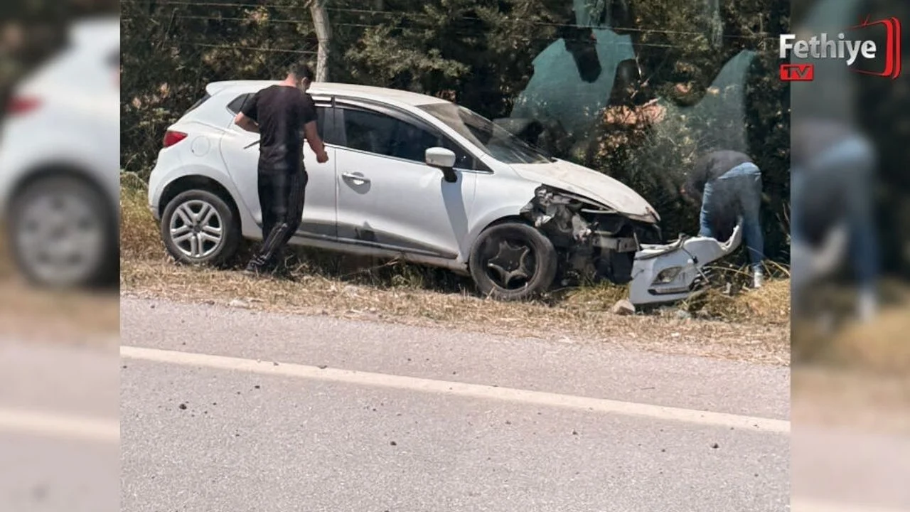 Direksiyon Hakimiyetini Kaybeden Araç Yoldan Çıktı