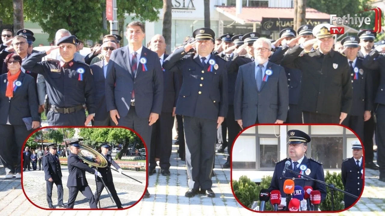 Fethiye'de Türk Polis Teşkilatının 181. Kuruluş Yıldönümü Törenle Kutlandı