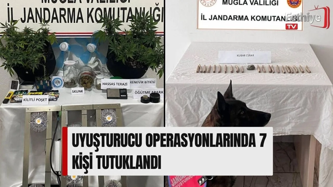 Uyuşturucu Operasyonlarında 7 Kişi Tutuklandı