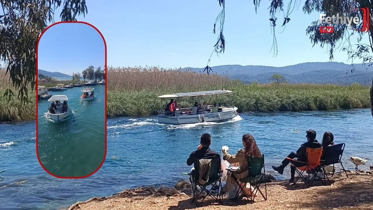Azmak Nehri'nde Tekne Yoğunluğu