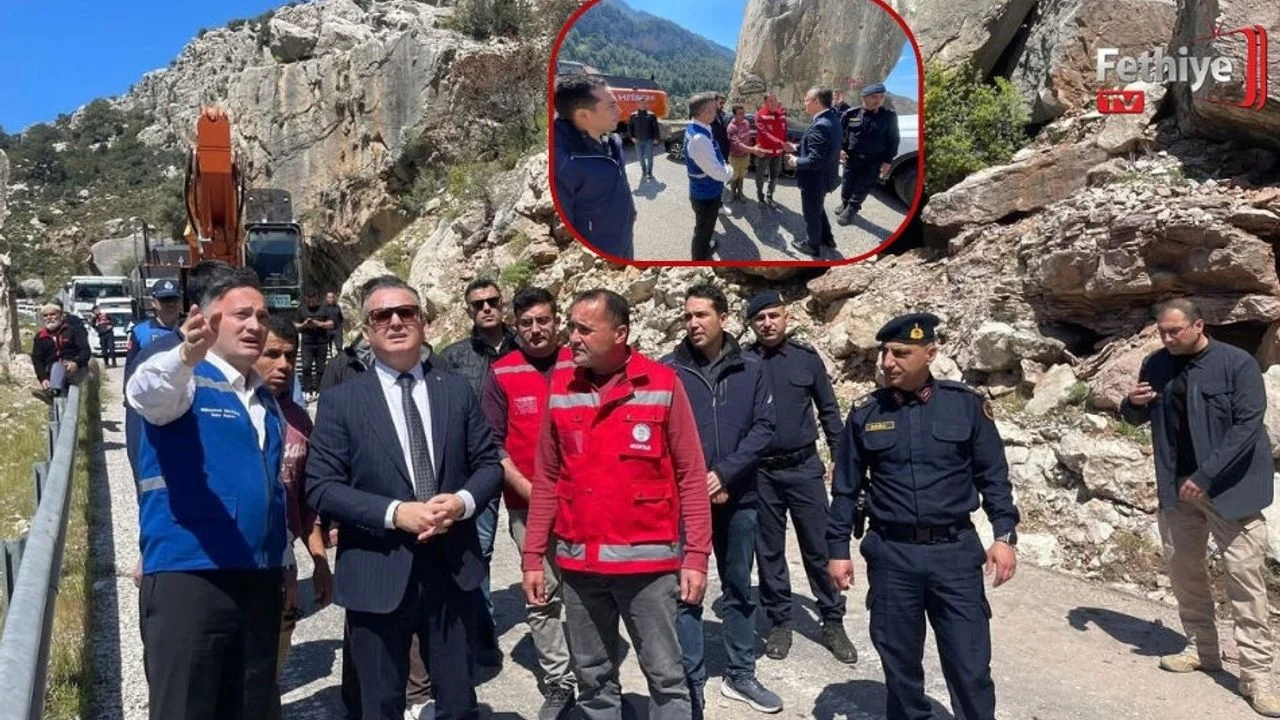 Kaymakam Akkaya, Faralya Yolunda Çalışmaları Yerinde İnceledi