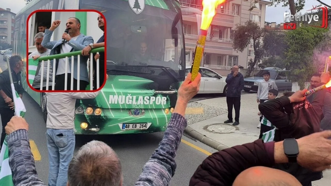 Muğlaspor’a Taraftarlardan Meşaleli Karşılama