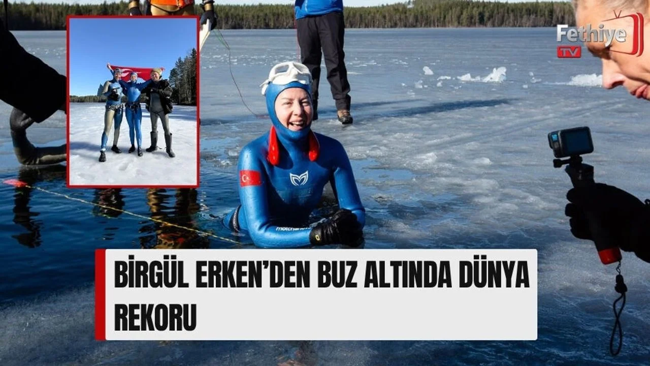 Birgül Erken’den Buz Altında Dünya Rekoru