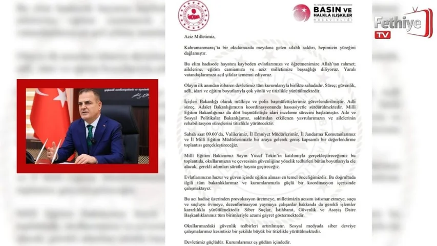 Muğla Valiliği'nden Okul Saldırısına İlişkin Açıklama