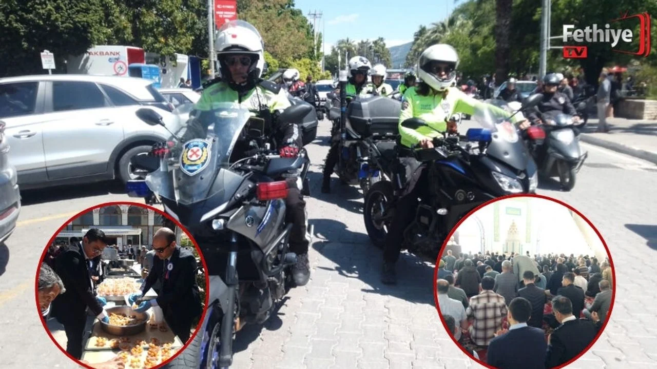Fethiye Polisinin Korteji Yoğun İlgi Gördü