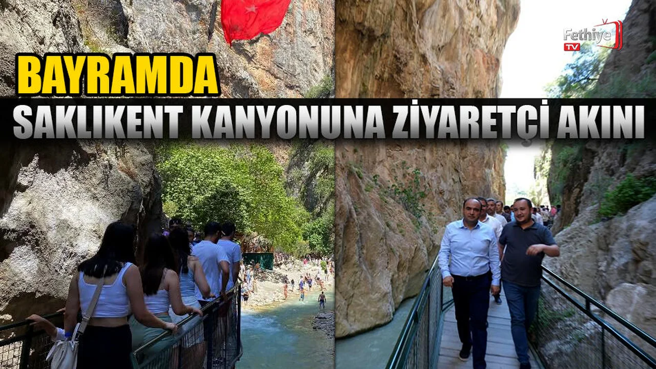 Bayram’da Saklıkent Kanyonu’na Ziyaretçi Akını
