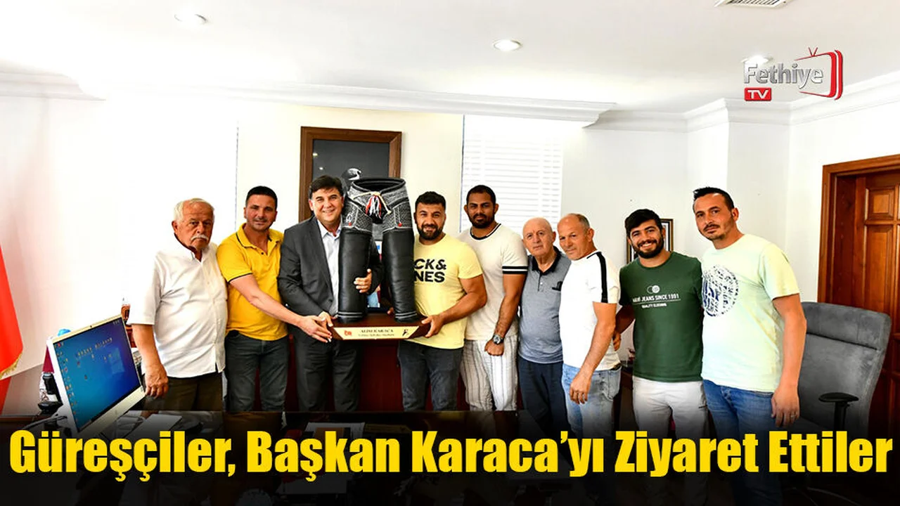 Güreşçiler, Başkan Karaca’yı Ziyaret Ettiler
