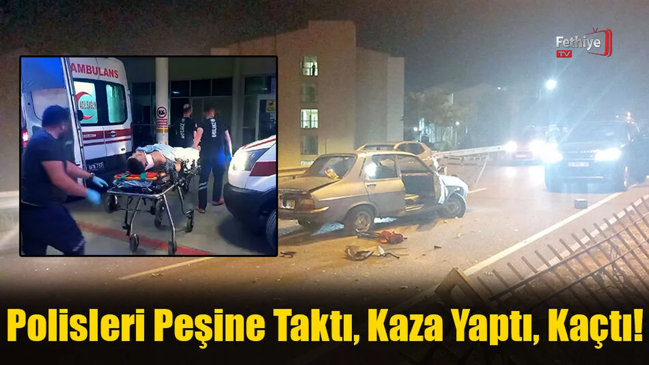 Polisleri Peşine Taktı, Kaza Yaptı, Kaçtı