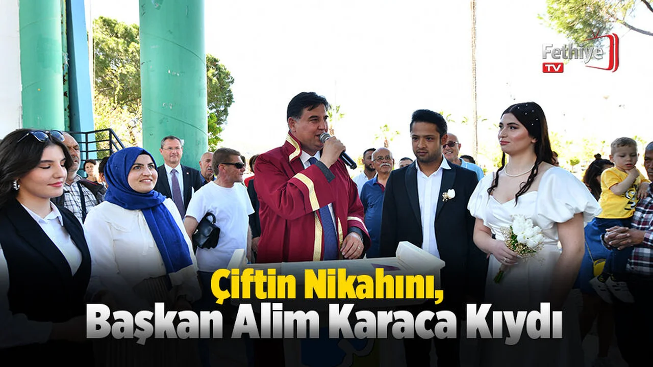 Çiftin Nikahını Başkan Alim Karaca Kıydı