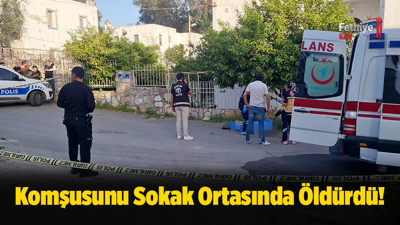 Komşusunu Sokak Ortasında Öldürdü