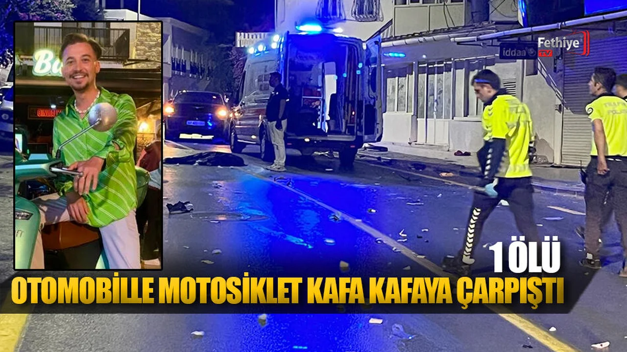 Otomobille Motosiklet Kafa Kafaya Çarpıştı: 1 Ölü